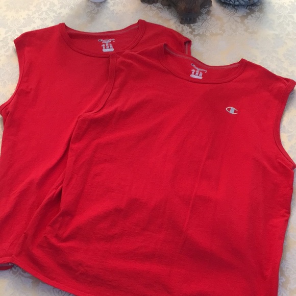 Champion red muscle tees x2 - Picture 1 of 5
